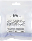 Daily Concepts Multi-Functional Soap Sponge - Mother of Pearl packaging