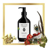 Sangre de Fruta Botanical Shampoo - Garden of Earthly Delights beauty shot with ingredients