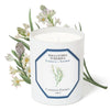 Carriere Freres Tuberose Candle (185 g) with tuberose illustration behind candle