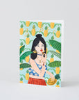 Wrap 'Babe' Greetings Card (1 pc) standing up slightly open