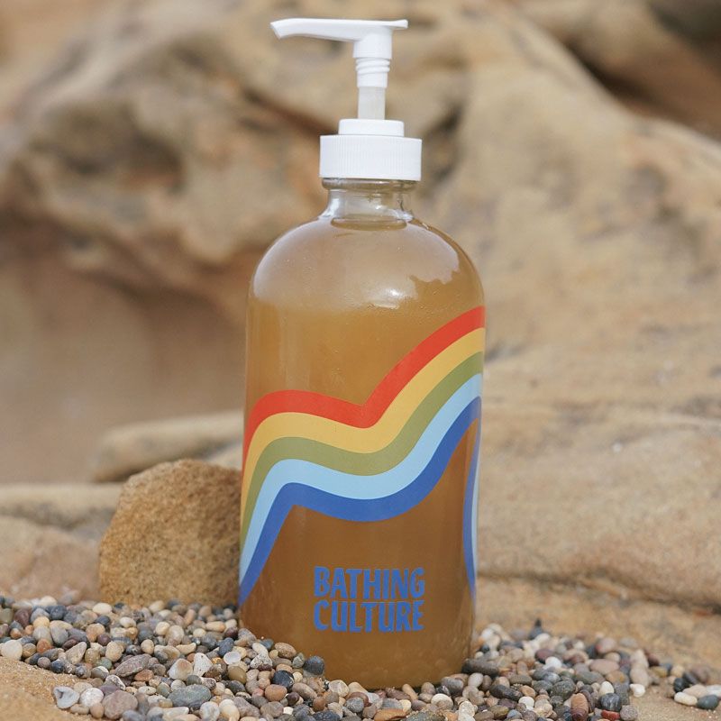 Bathing Culture Refillable Rainbow Glass Mind and Body Wash (16 oz) beauty shot