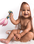 Malabar Baby Handmade Kantha Lotus Lovey - baby holding toy