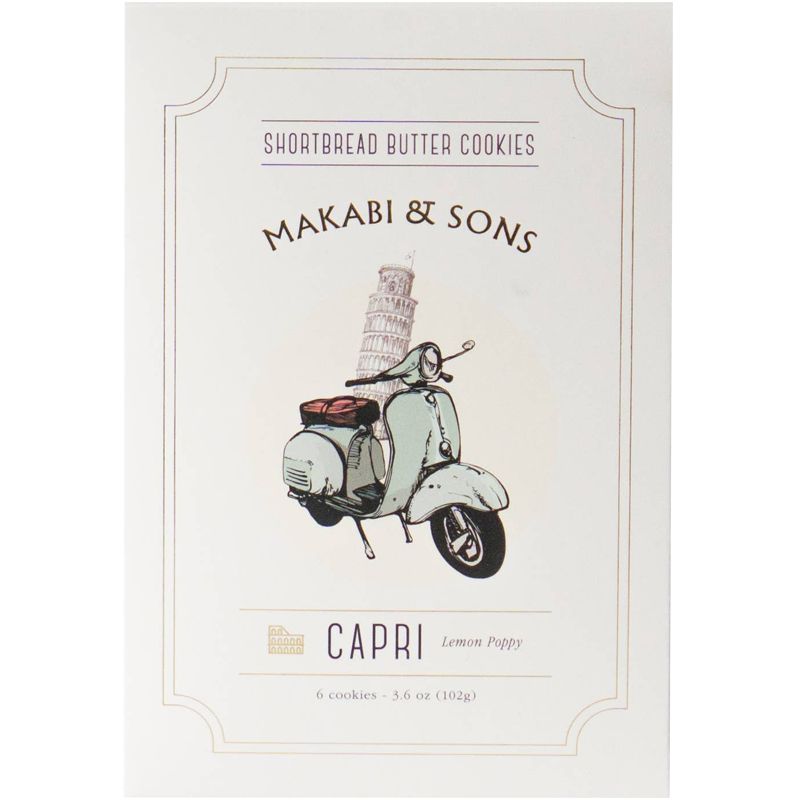 Makabi &amp; Sons Lemon Poppy Cookies - Capri (3.6 oz - 6 cookies)