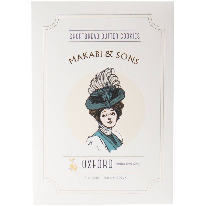 Makabi &amp; Sons Vanilla Earl Grey Cookies - Oxford (3.6 oz - 6 cookies)