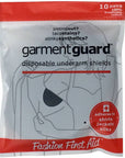 Fashion First Aid Garment Guard Disposable Underarm Shields (10 Pairs, Black)