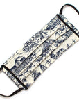 General Knot & Co. Reusable Nautical Toile Face Mask - folded front