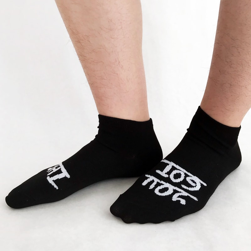 People I&#39;ve Loved You Got This Socks in Black on model&#39;s feet