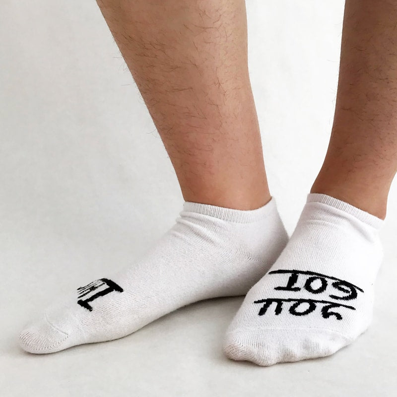 People I've Loved You Got This Socks in White on model's feet