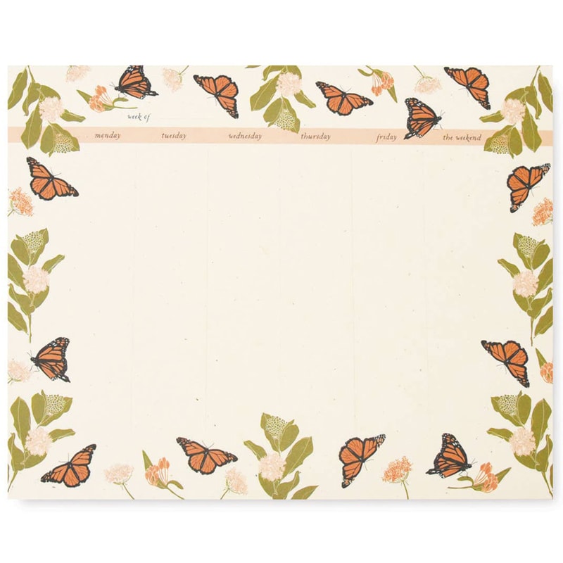 June & December Monarchs Weekly Desk Pad (1 pc - 55 sheets)