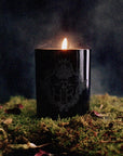 Harris Reed Charred Rose Candle (10 oz) shown burning