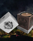 Harris Reed Charred Rose Candle (10 oz) shown inside box with top off