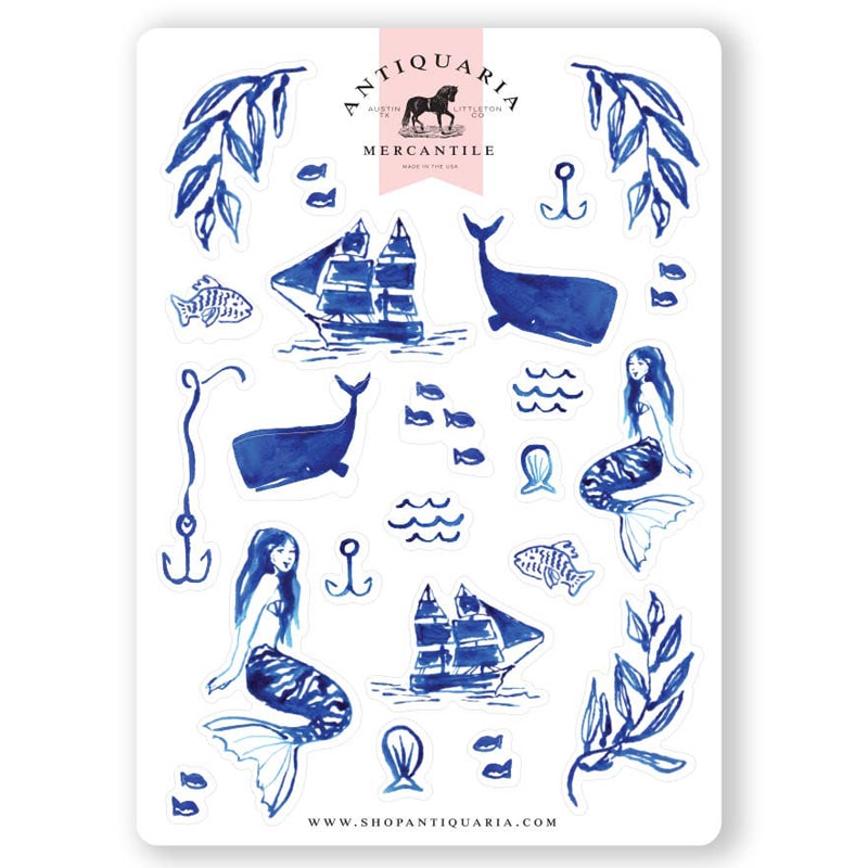 Antiquaria Sticker Sheet: Mermaids