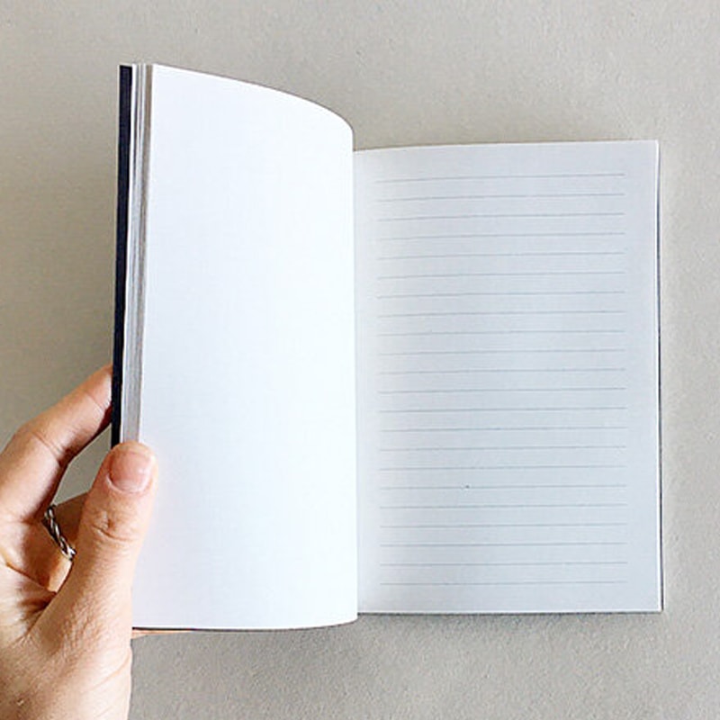 The Little Press Notebook with Foil Embossed Sun - inside pages - lined on one side only