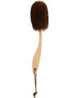 Side view of Takada Tawashi Body Brush with Short Japanese Cypress Handle