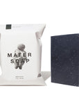 Mater Soap Charcoal Bar beside packaging