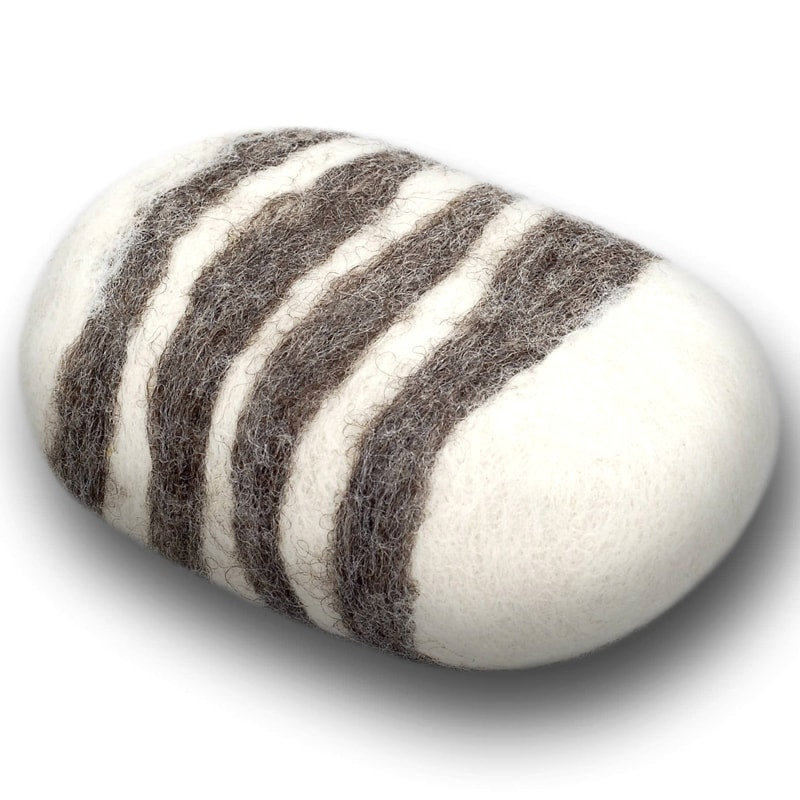 Fiat Luxe Felted Soap - Striped Lavender: White 1 pc