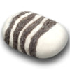 Striped Lavender White Felted Soap
