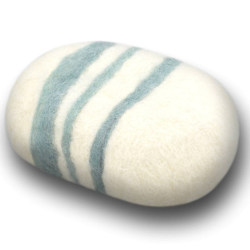 Fiat Luxe Felted Soap - Striped Lavender Sage: White 1 pc
