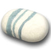 Striped Lavender Sage White Felted Soap