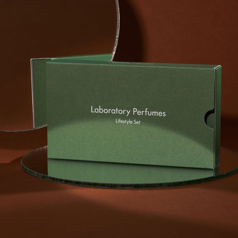 Laboratory Perfumes Lifestyle Set - lifestyle shot of box on mirror