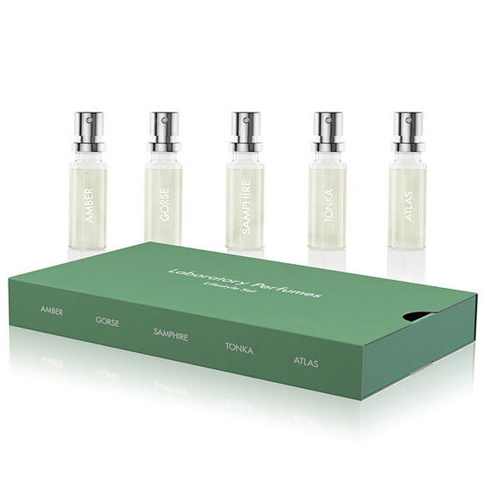 Laboratory Perfumes Lifestyle Set (5 x 5 ml) bottles behind the box