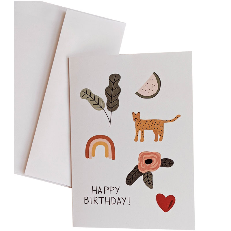 Mimi & August Happy Birthday Greeting Card (1 pc with envelope_