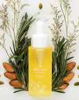 Athar’a Pure Neem Healing Oil pictured with ingredients