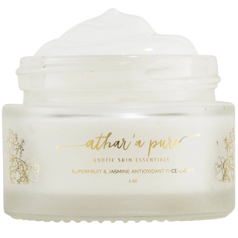 Athar’a Pure Superfruit &amp; Jasmine Antioxidant Face Cream open jar
