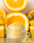 Athar’a Pure Indian Glow Face Scrub beauty shot in front of oranges