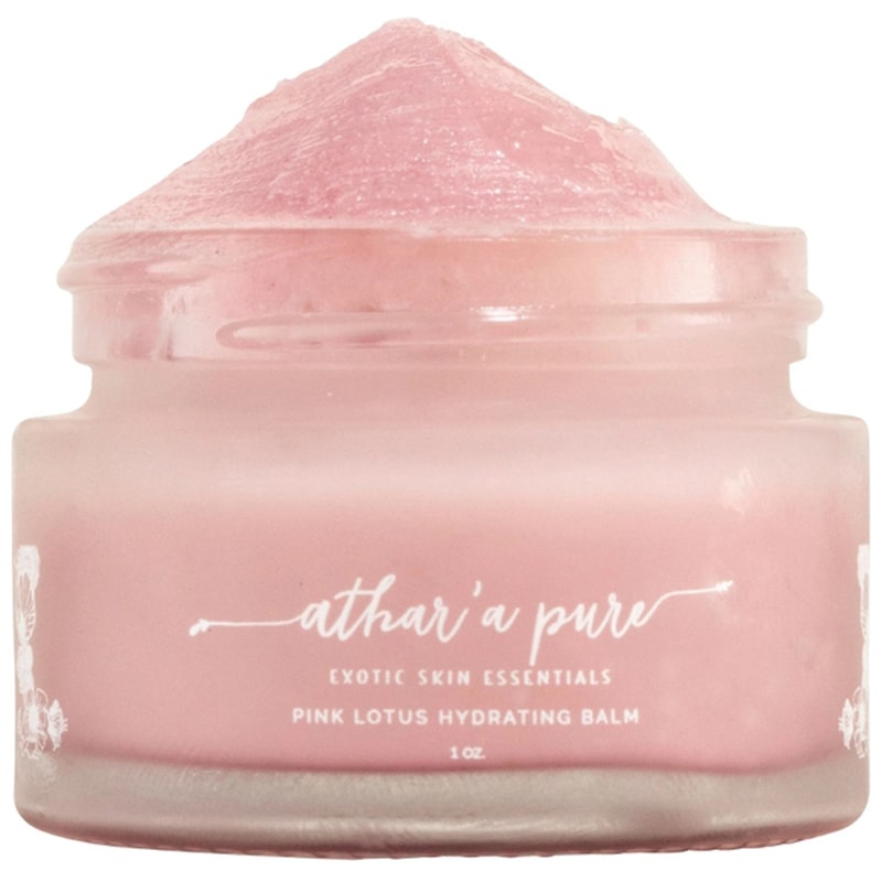 Athar’a Pure Pink Lotus Hydrating Balm open jar