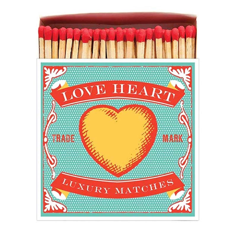 Archivist Love Heart Matchbox (125 matches)