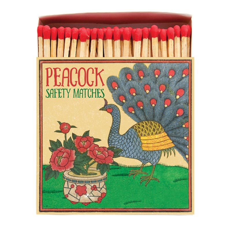 Archivist Peacock Matchbox (125 matches)