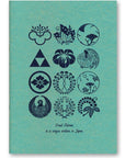 Hot Cool Tokyo Kamon Letterpress Notebook Mint (cover)