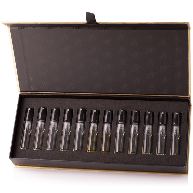 Parfums de Nicolai Samples Kit open showing 12 vials @ 1.5 ml