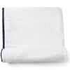 Malabar Baby Luxe Silky Soft Bamboo Cotton Swaddle – Navy Pom Pom Trim (1 pc)