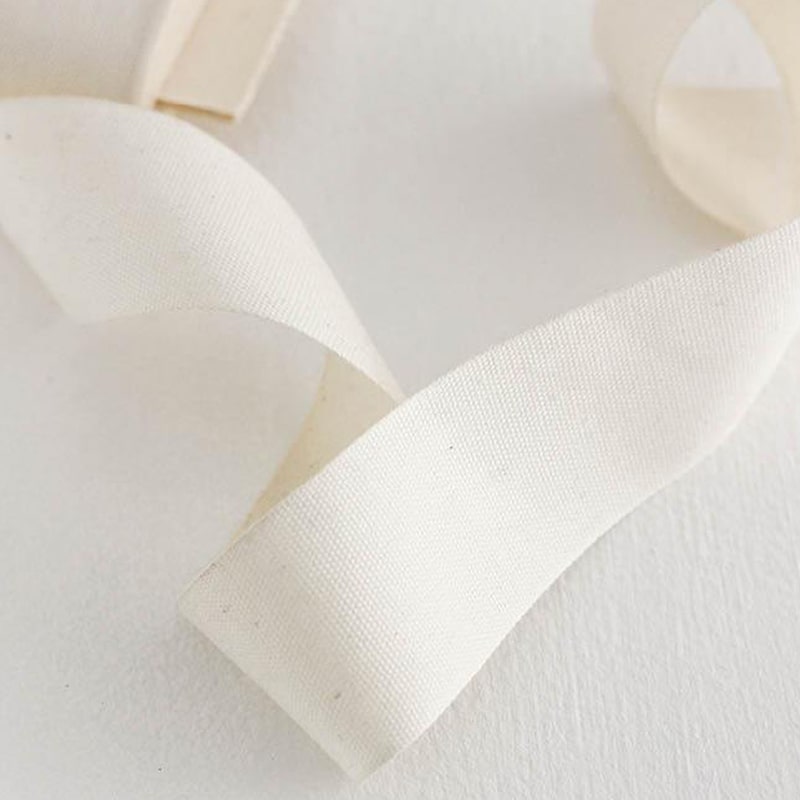 Studio Carta Tight Weave Cotton Ribbon - Natural (1 1/2" x 10 yds)