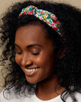 Rifle Paper Co. Knotted Headband – Garden Party in model's hair