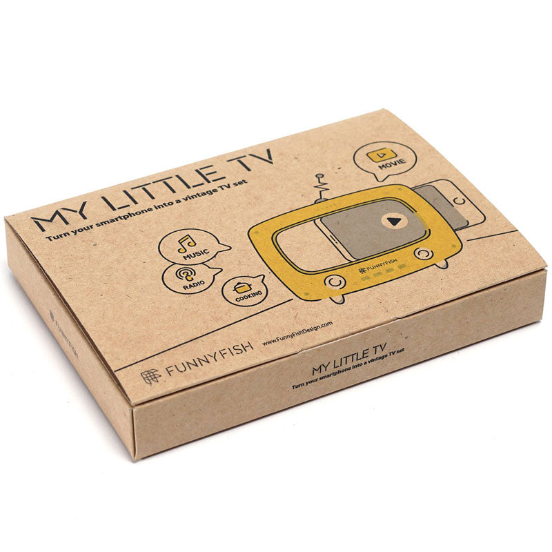 Funnyfish My Little TV Retro - Mobile Phone Stand - Yellow box