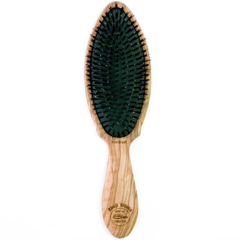 Shoji Works Olive Wood Cushion Hairbrush (1 pc)