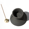 Ume Incense Shibui Raw Black Stoneware Incense Holder (2 pcs)