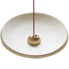 Ume Incense White Onyx Incense Dish shown with incense stick - sold separately