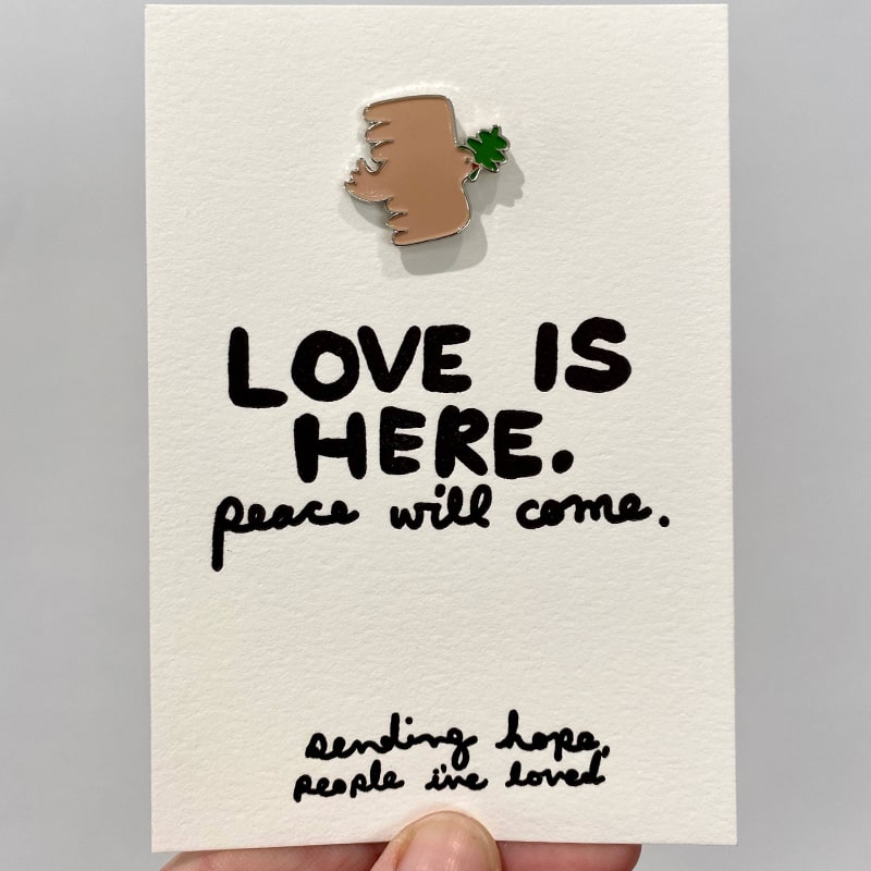 People I’ve Loved Love Is Here Pin - shown on card as received