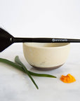 Annmarie Skin Care Mask Treatment Bowl & Applicator Brush beauty shot with aloe vera leaves and curcumin