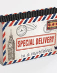 Marvling Bros Ltd Special Delivery Happy Birthday Mini Bouquet - showing front of closed matchbox