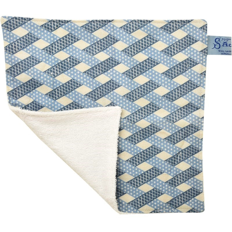 Sajou Terry Face Cloth Damas Blue (25 x 25 cm)