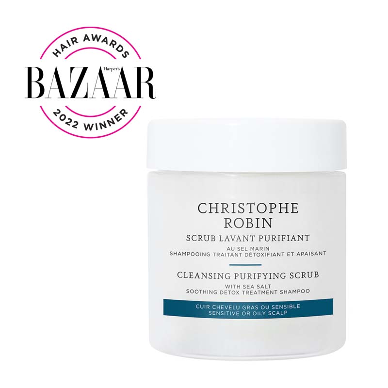 Christophe Robin Cleansing Purifying Scrub with Sea Salt (2.5 oz) with “Harper’s Bazaar Hair Awards 2022 Winner” seal 