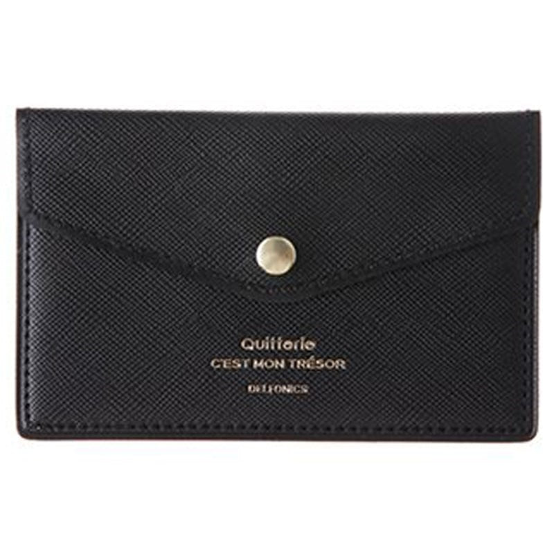 Delfonics Quitterie Card Case with Snap – Black (1 pc)