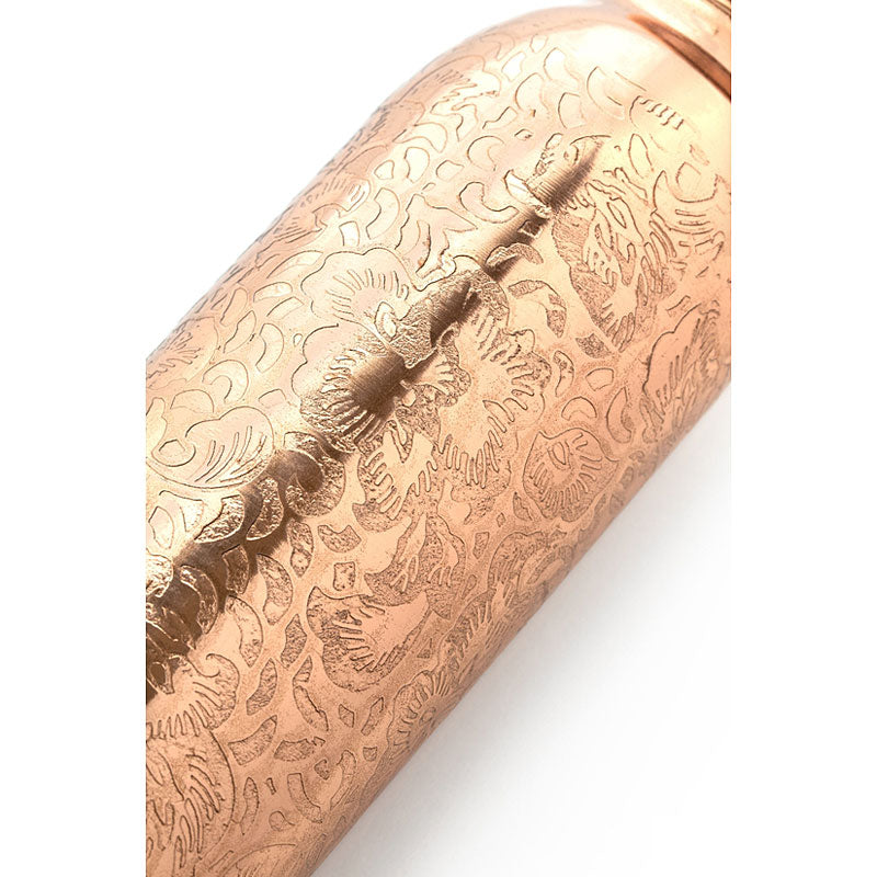 Tamra Copper Tamra Ayurvedic Copper Water Bottle: Eden - detail close-up
