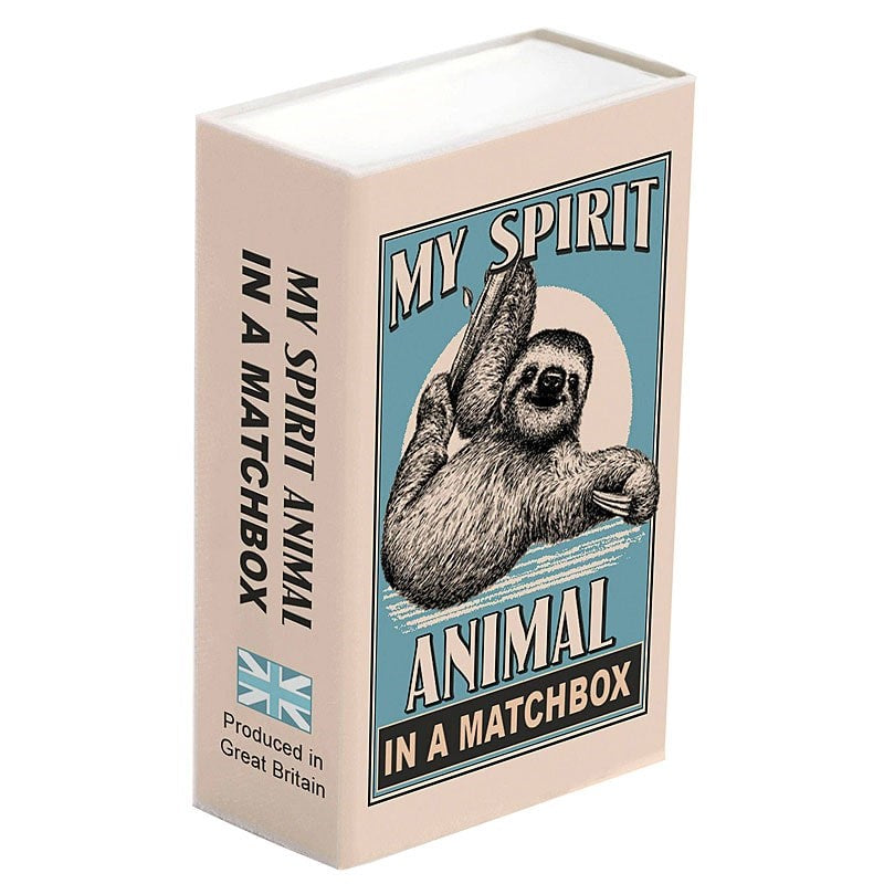 Marvling Bros Ltd My Spirit Animal Wool Felt Sloth In a Matchbox- closed box