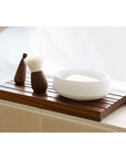 Shaquda SUVE Cleansing Brush Set - lifestyle shot of products on wooden tray included